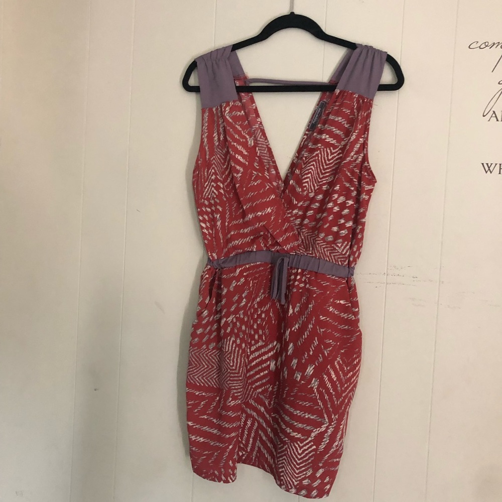 V Neck Dress w/Pockets